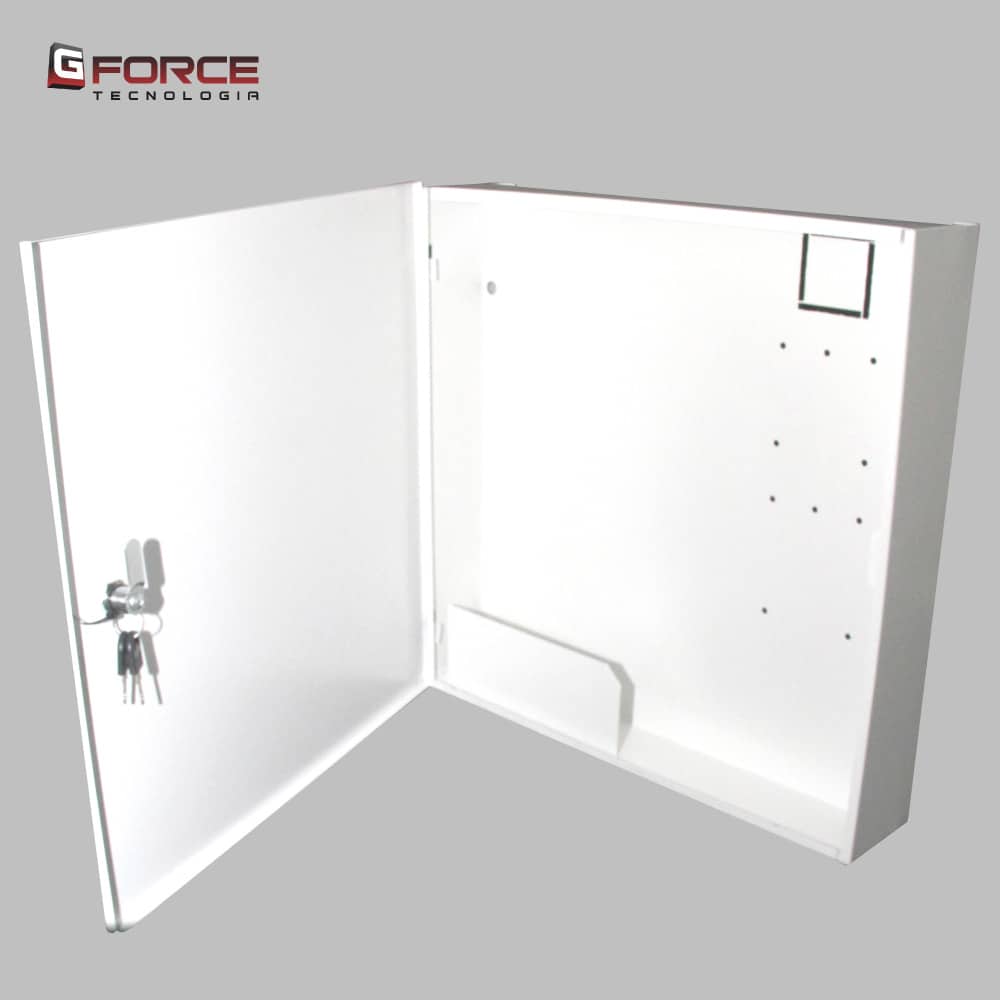 Caixa-Metlica-Smart-Branco-155-Gforce---Ao-Carbono---Pintura-Eletrosttica