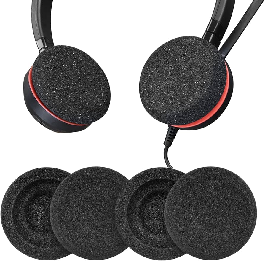 Espuma-Para-Headset-Jabra-Evolve-20-30-40-65---Pacote-Com-10