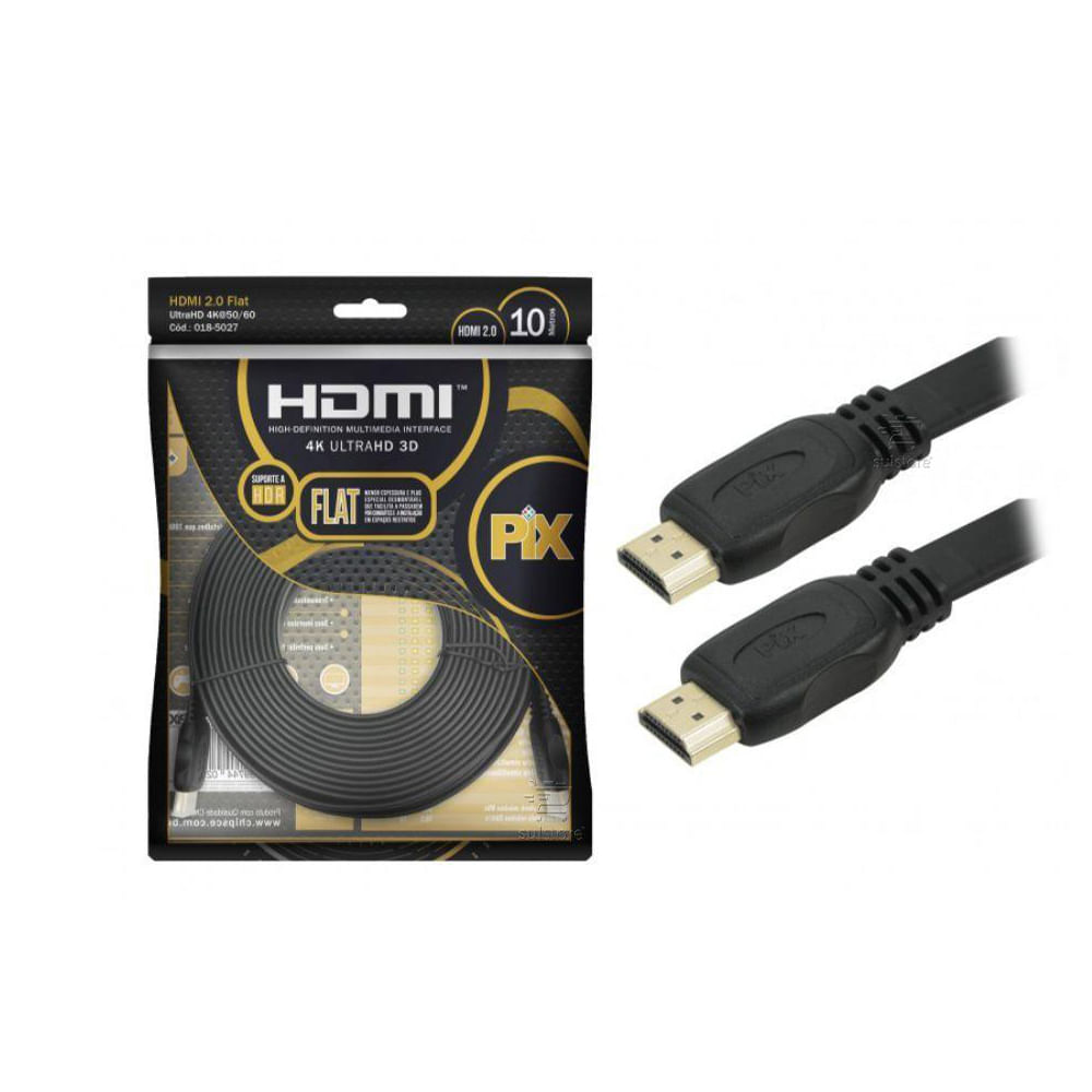 Cabo-HDMI-Flat-2.0-10M-4k-UHD-3D-Pix-1