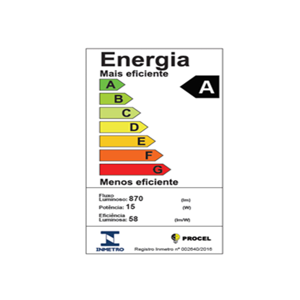 Lâmpada Fluorescente Compacta 15w 3U 127v 48L3U15WB005 Elgin